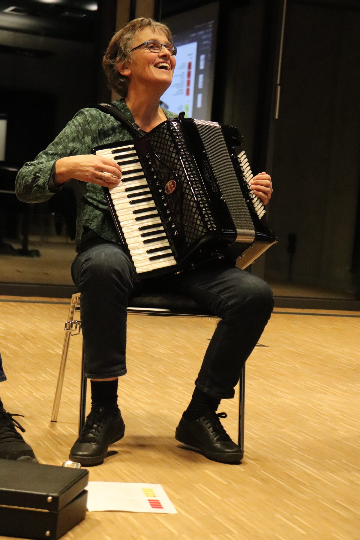 A participant on the accordion